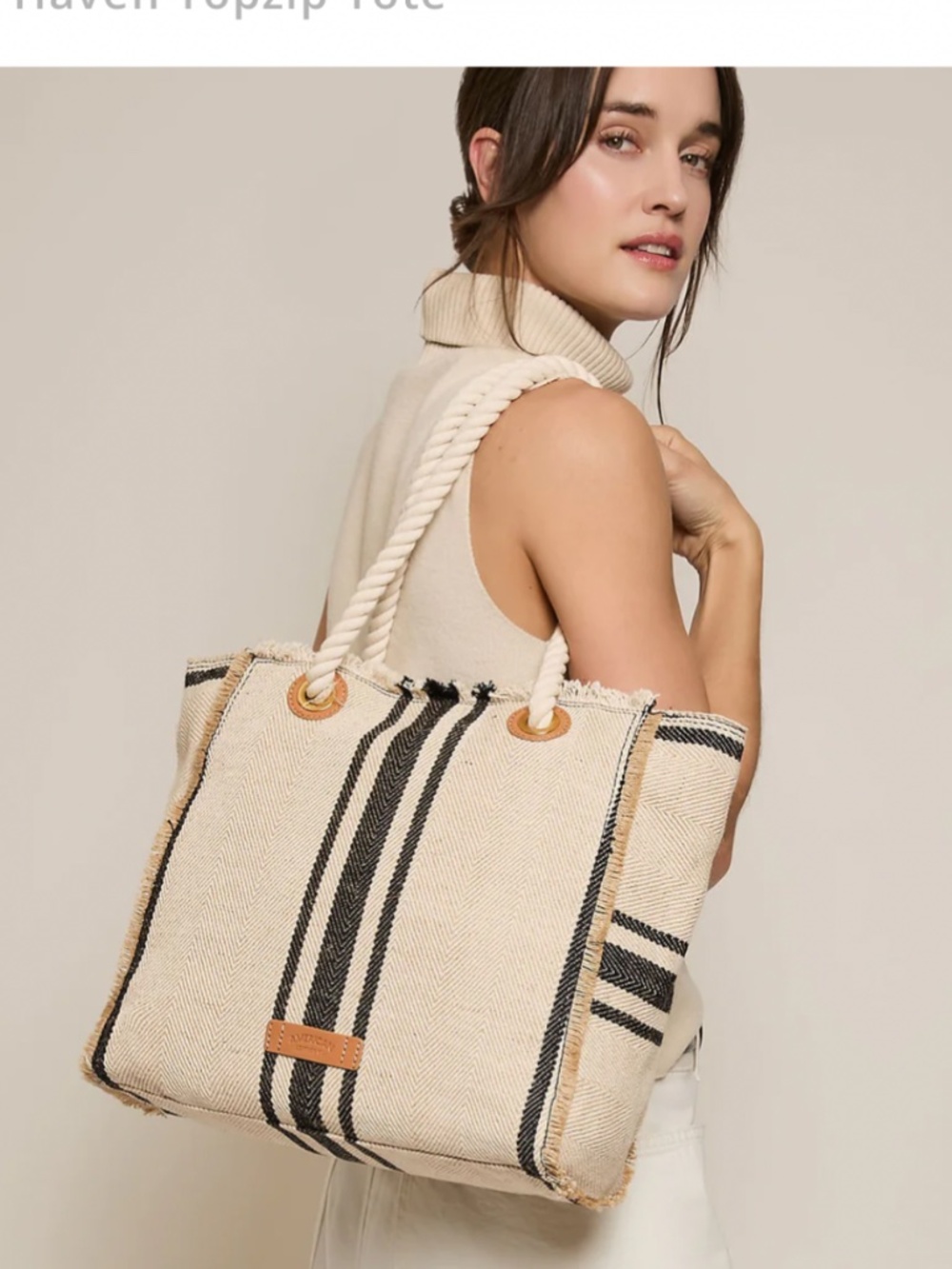 American leather Co Haven topzip tote